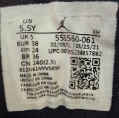 Size 5.5 (GS) – Jordan 1 Low Black Very Berry