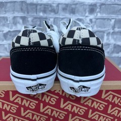 Vans Old Skool Rainbow Checkerboard Black White Little Kids Youth Size 2 K New