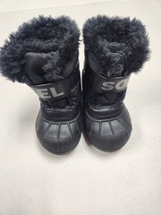 Sorel Kid’s Snow Commander Insulated Warm Boots Black Toddler Size 5