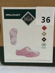 Muck Boot Muckster Lite Clogs Kids 7M Pink White Swirl BioLite Slip On MMLCK40Y