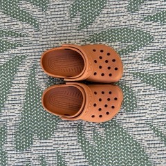 Crocs Kids Size 6-7 Pumpkin Colored Made In Canada