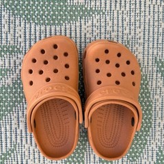 Crocs Kids Size 6-7 Pumpkin Colored Made In Canada