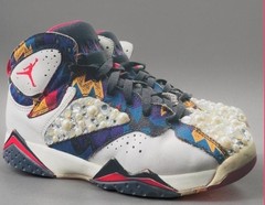 Retro Customized Nike Air Jordan 7 Nothing But Net Sweater Sz4.5Y 304774-142