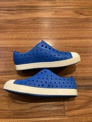 Native Jefferson Shoes Royal Blue/Shell White Big Kids US J2