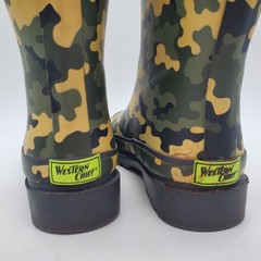 Western Chief Camo Rain Boots Size 3 US Rubber Upper Polyester/Cotton Lining