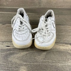Nike Air Force 1 314193-117 Kids Triple White Leather Sneaker Shoes Size US 2 Y