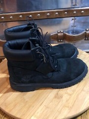 TIMBERLAND JUNIOR’S 6″ PREMIUM BOOTS 12907 (M) BLACK NUBUCK