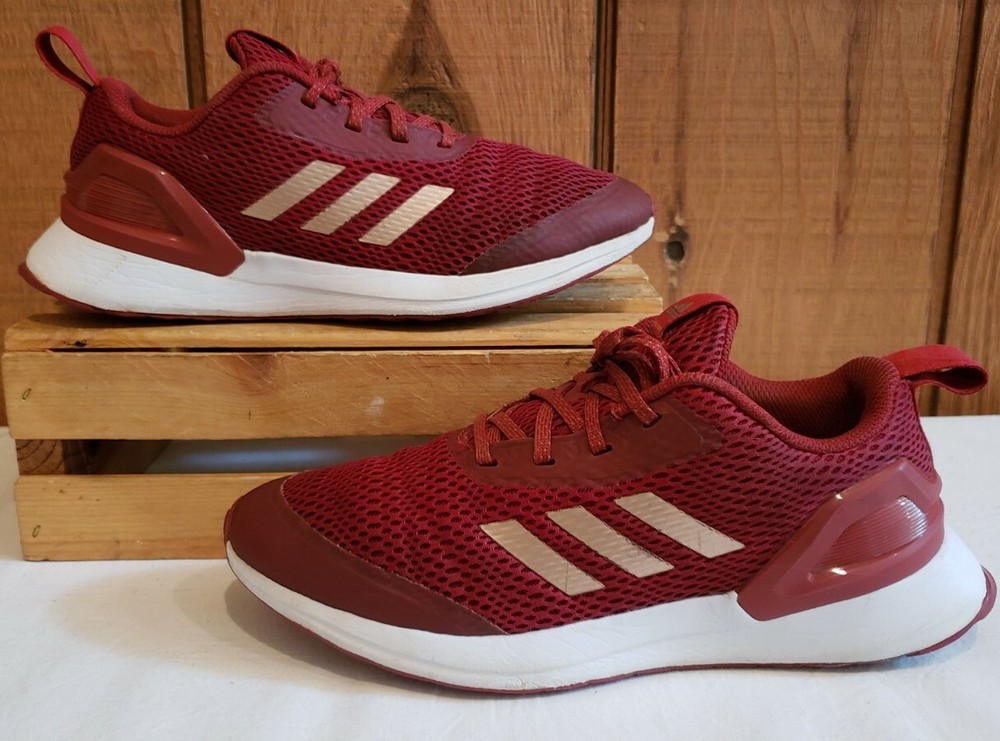 Adidas Rapidarun X Running Sneakers Shoes EE8685 Burgundy/White Youth Sz 5 M