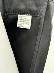 FabKids Boots Unisex Kids Quilted Tall Moto Black Block Heel Zip Buckle Size 5