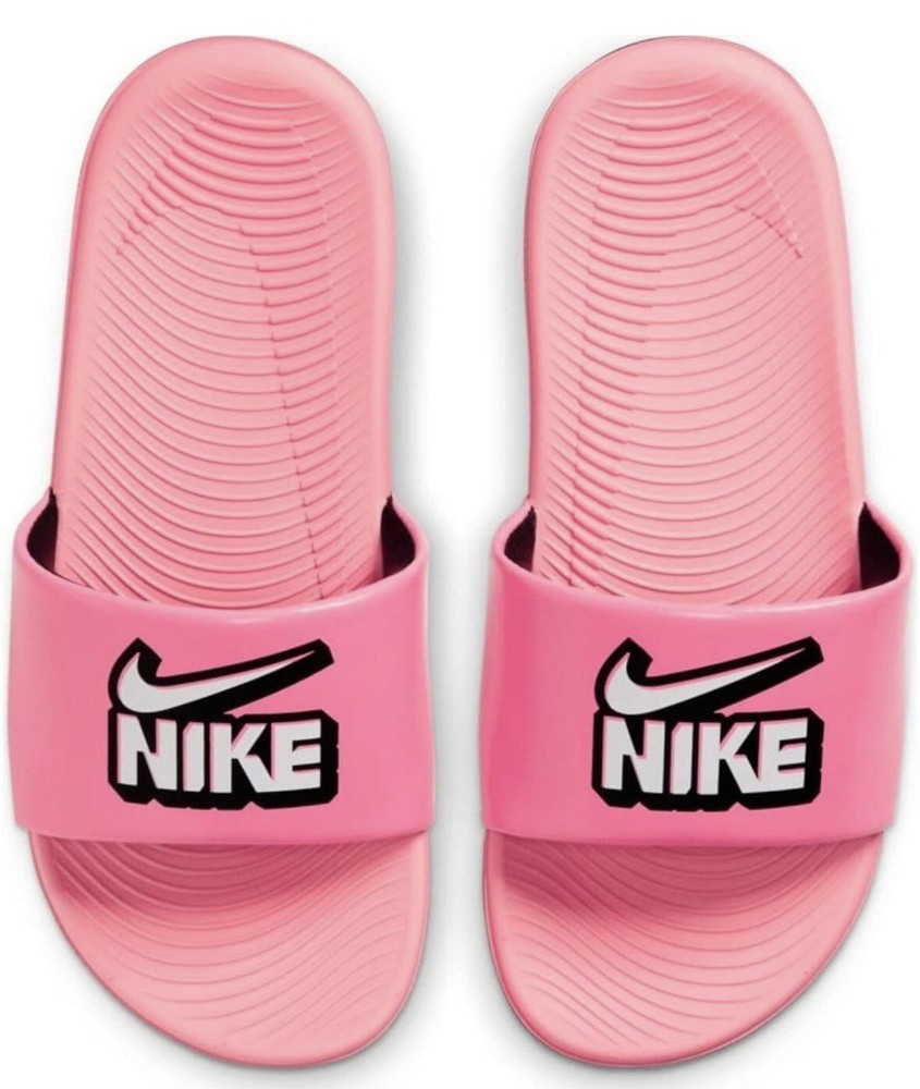 NIB – Nike Kawa Slide Fun 7Y Sunset Pulse Pink – White – Black DD3242600