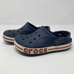 Crocs Clog Unisex Size J 2 Juniors Shoes Navy Blue White Red 205100