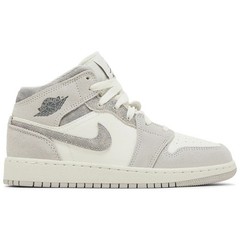Nike Air Jordan 1 Mid SE Neutral Grey Sail FQ8088-002 GS New