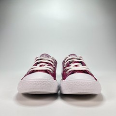 Converse Chuck Taylor All Star Lo Glitter Fuchsia Low Top Sneakers Youth Size 1