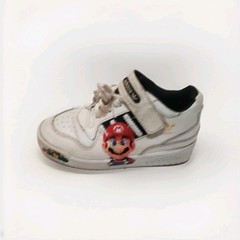 Adidas Forum Low White Black Mario Brothers Nintendo Logo On The Side Size 11C