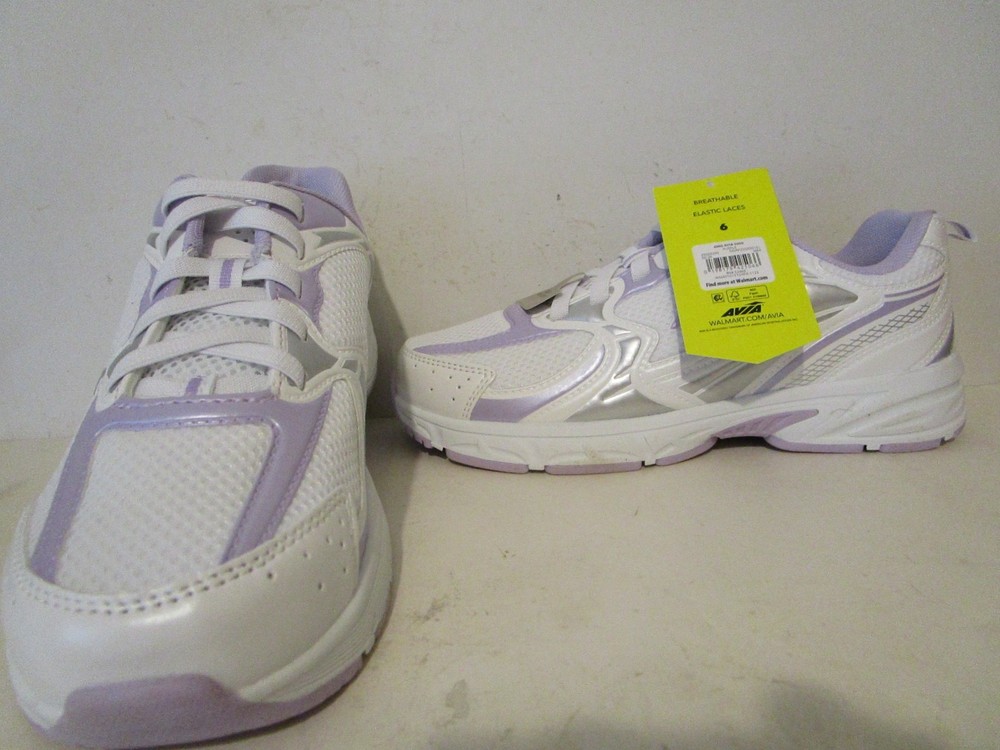 GMG AVIA 5000 Big Kids Breathable Elastic Laces Trainer Sneaker Purple Size 6