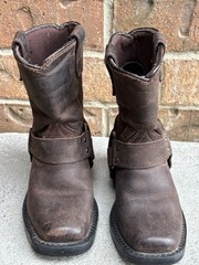 Durango Kid’s 8″ Harness Boots Coffee Brown Leather Size 8.5 M Western/Biker