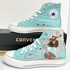 Converse Chuck Taylor Space Hi Top Youth Size 2 All Star Blue Dog Airplane Sky