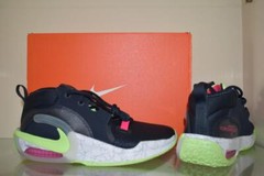 Nike Air Zoom Crossover 2 Kid’s Basketball Shoes Black/White/Lime FB2689 400 NIB
