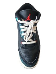 BOYS AIR JORDAN 3 RETRO_BLACK/RED-HYPER JADE -SIZE 1