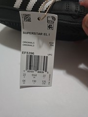 SUPERSTAR EL I ADIDAS Black/White/Black EF5396-SIZE 6K