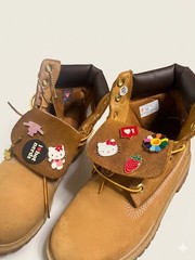 Timberland 6-Inch Premium Leather Lace-Up Work Boots Hello Kitty Tan 5