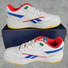 Reebok BB 4000 II White Red Blue Yellow Kids Size 7 / Women’s 8.5 NIB