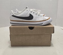Nike Big Kids Court Legacy Next Nature Shoes White/Black Desert Ochre Size 4Y