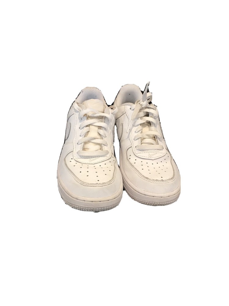 Nike Air Force 1 (PS) White Leather Sneakers #314193 117 BOYS 13.5 Child