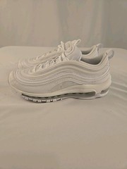 Nike Air Max 97 GS 921522-104 White/Metallic Silver Shoes Size US 6.0Y Womens 8