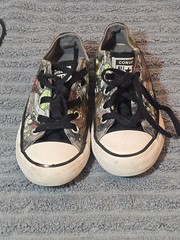 Converse All Star Junior Interstellar Dinos Dinosaurs Sneakers 665392C Size 12