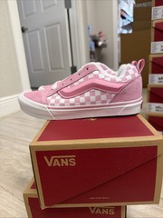 Vans Knu Skool Checkerboard Pink White VN000D2T2W0 Size 7Y Kids