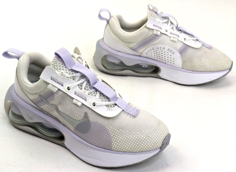 Nike Air Max 2021 GS Running, Youth 5 = Women 6.5, White Pure Violet DA3199