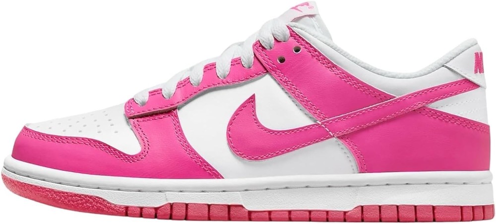 Big Kid’s Nike Dunk Low White/Laser Fuchsia (FB9109 102)