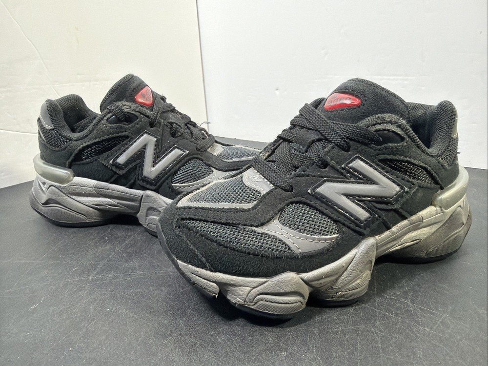New Balance 9060 Black/Castlerock – Pre School Black PC9060BK – Size US Kids 11