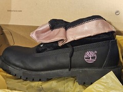 Timberland Juniors Roll Top Sweet Black & Pink 29979 Size 5M EU37 UK 4.5 w/ Box