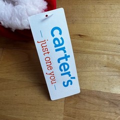 Carters Kids Christmas Santa Slippers Size 2-3T Red Plush Holiday NEW