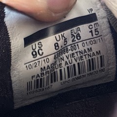 Size 9c – Jordan Dub Zero Black Graphic Sneakers
