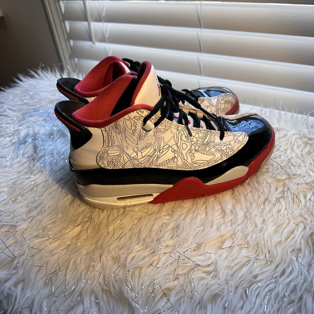 Nike Air Jordan Dub Zero White Varsity Red Kids size 5.5Y/. EUR 38 DV1360-160