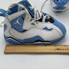 Jordan True Flight 343796 140 White/University Blue-Black Little Kid’s Size 8C