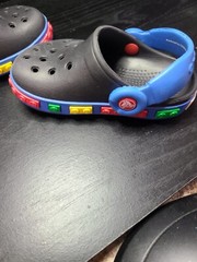 Crocs Classic Legos Black Slip On Clogs Baby Toddler Size C 4/5