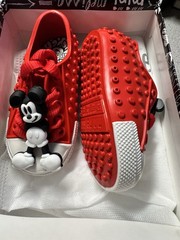 Mini Melissa Mickey Mouse Red White Black Unisex Kids Sneakers Rubber Low Top