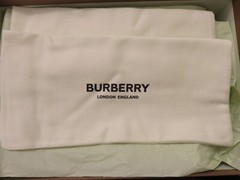 Kids Burberry Icon Stripe Logo Print Cotton white Gabardine Sneakers size 31 32