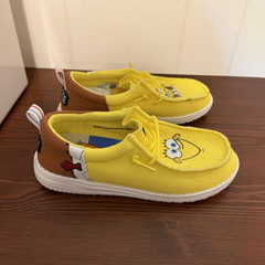 Hey Dude Wally Funky SpongeBob Yellow/Brown Low Top Sneakers Youth J3 EU 35