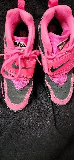 2013 Nike Air Diamond Turf 2 Pink/Black 407911-600 Size 7Y High Top