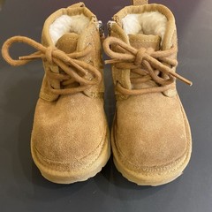UGG Neumel II Toddler Boots Chestnut, Shearling, Size 7T Unisex Ties up/ Zipper