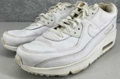 Boys Nike Air Max 90 Leather White Running Shoes Size 5.5Y Style CD6864-100