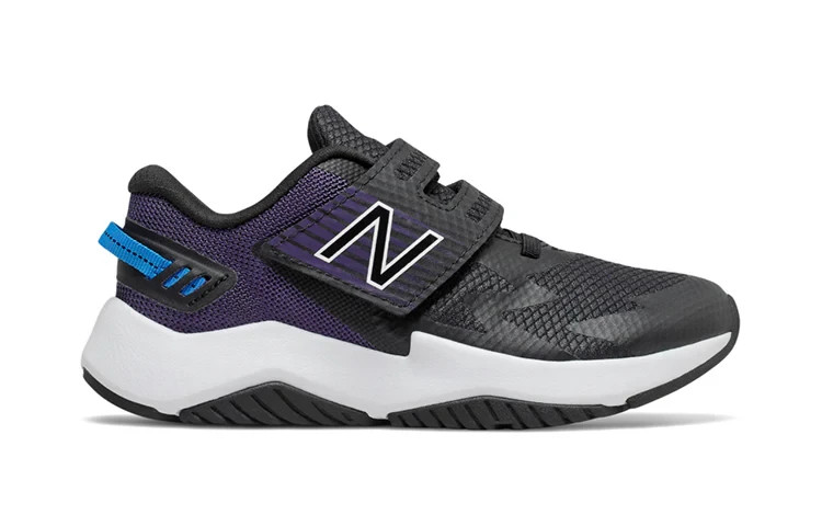 New Balance PTRAVLB1 Kids Hook and Loop Rave Run Black Little Kid Size 10.5 NWB