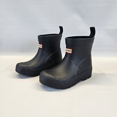 Hunter Boots Black Waterproof Rubber Classic Rain Little Kids Boys 11 Girls 12