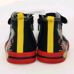 Disney Junior Mickey Mouse & Pluto High top Zip Sneakers Toddler Sz 12 Hook & Lp