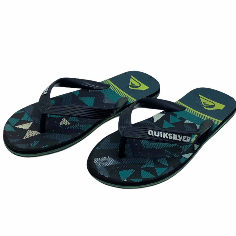 Quiksilver flip flops slides Size 6/7 black water shoes
